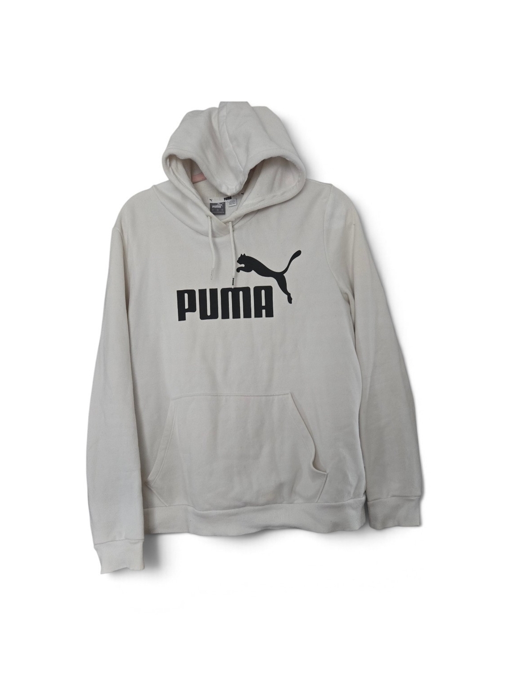 Puma Women’s Off-White Hoodie with Black Logo